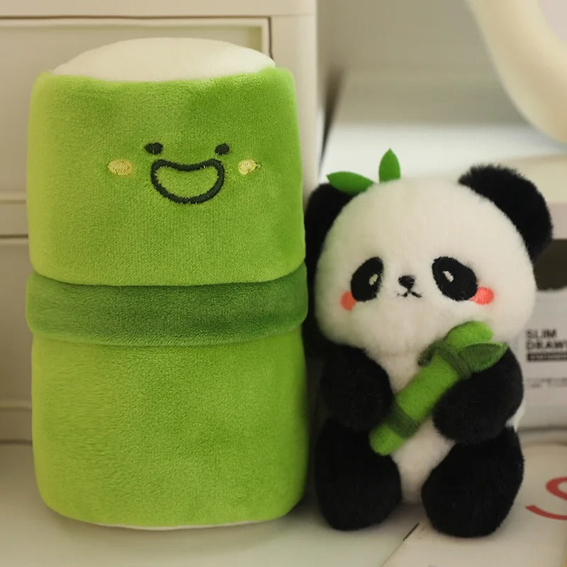 Mini Bamboo Panda Plush Pendant – Cute 10cm Bag Charm