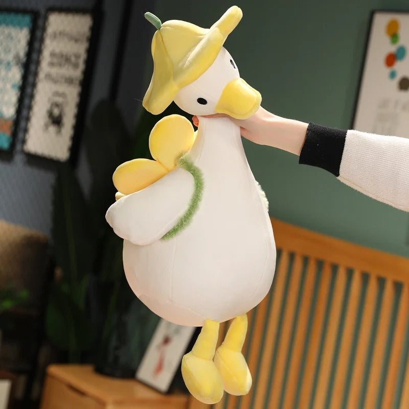 Flower Duck Plush Toy – Cute Kawaii Stuffed Animal Gift