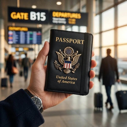 RFID Passport Cover — Premium Leather Travel Case